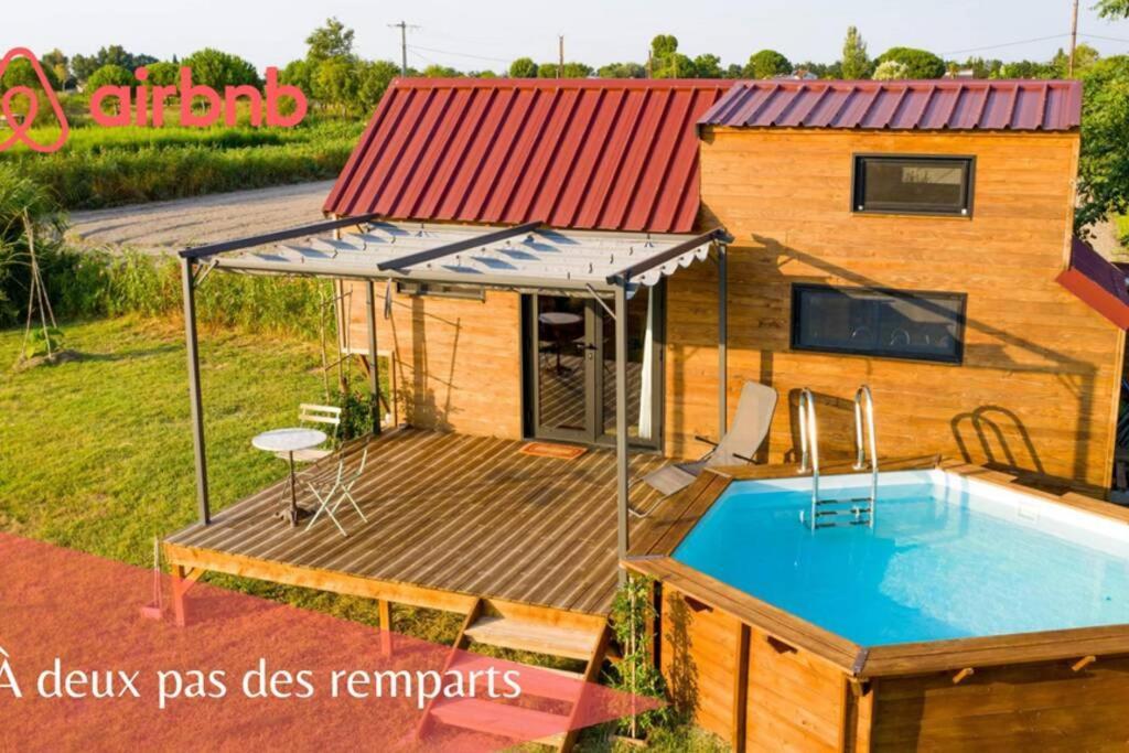 Myinsolite - Tiny-House, Jacuzzi, Brasero, Piscine Aigues-Mortes Ngoại thất bức ảnh