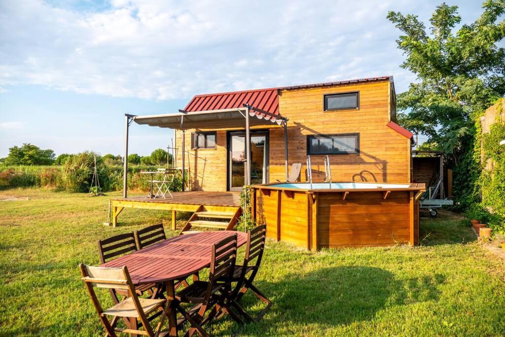 Myinsolite - Tiny-House, Jacuzzi, Brasero, Piscine Aigues-Mortes Ngoại thất bức ảnh