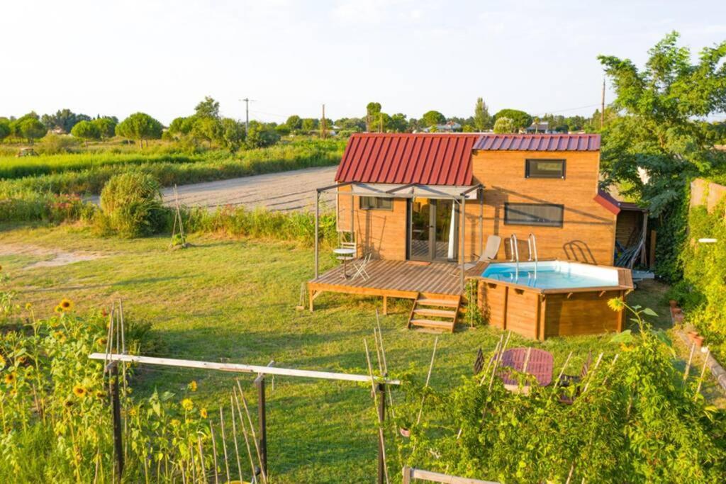 Myinsolite - Tiny-House, Jacuzzi, Brasero, Piscine Aigues-Mortes Ngoại thất bức ảnh